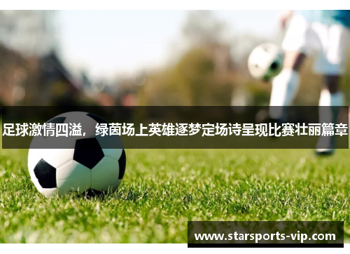 足球激情四溢，绿茵场上英雄逐梦定场诗呈现比赛壮丽篇章